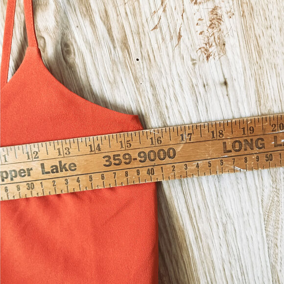 MISSGUIDED Cami Crepe Shift Dress in Orange Size 0 - Picture 6 of 9